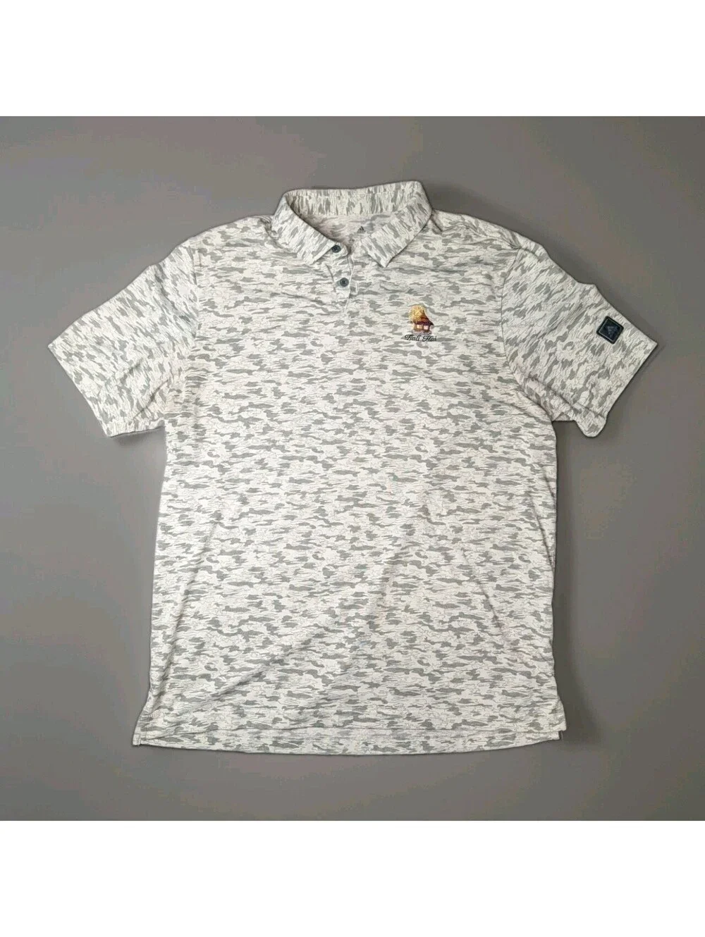 Adidas Golf Polo Gray Camo Bali Hai 2XL